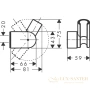 душевой держатель hansgrohe porter vario 28328000 хром