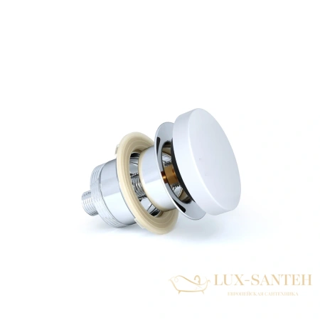 донный клапан salini 16232wm s-stone для раковины d 504, белый матовый