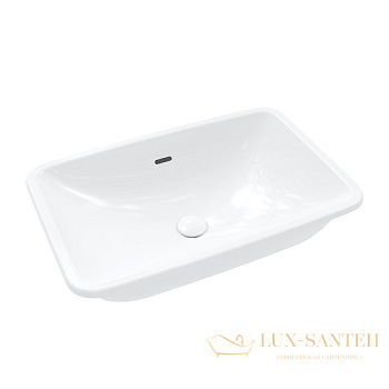 раковина встраиваемая villeroy&boch loop&friends 4a5700r1, 540х340х190h мм, с переливом, ceramicplus, белый глянцевый