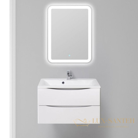 тумба под раковину belbagno marino marino-800-2c-so-bo-p 80 см подвесная, bianco opaco