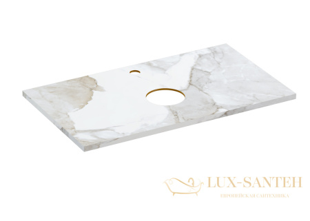 столешница cersanit stone из керамогранита life 80, 63855, цвет белый