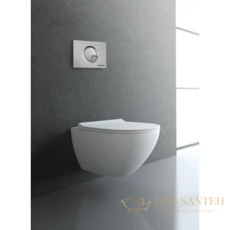 комплект: подвесной унитаз berges puma 043272 + система инсталляции berges novum l3, белый, клавиша хром