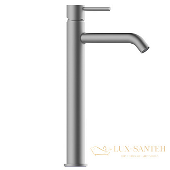 смеситель для раковины 309 мм, bossini teo z00703.094, c донным клапаном, никель шлифованный