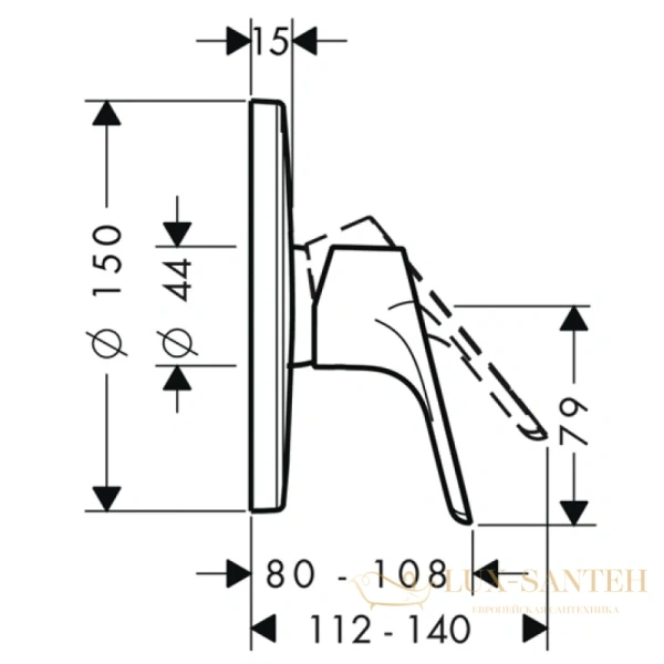 смеситель для душа hansgrohe focus e2 31965000