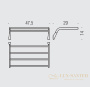 полотенцедержатель полка colombo design land b2887 47,5 см, хром