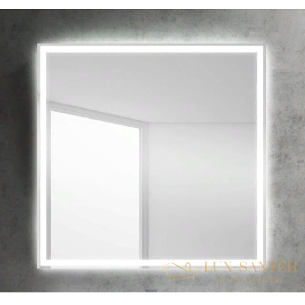 зеркало belbagno spc spc-grt-800-800-led-btn 80 см с кнопочным выключателем, с подсветкой