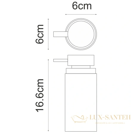 дозатор wasserkraft never k-1899 220 мл, черный