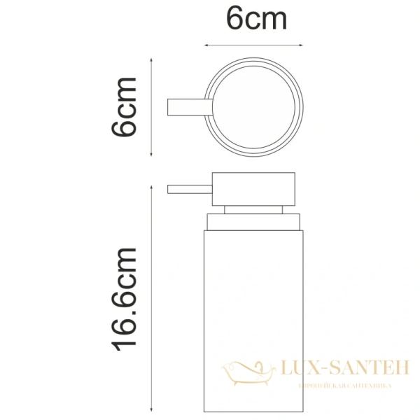дозатор wasserkraft never k-1899 220 мл, черный