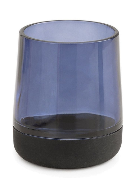 настольный стеклянный стакан gedy nicole nc98(05), голубой