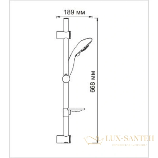 душевой комплект wasserkraft a004 67 см, хром