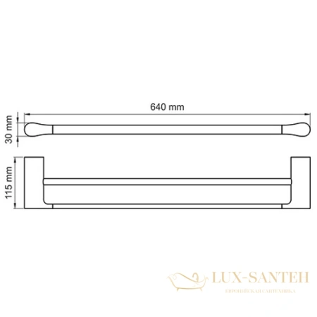 полотенцедержатель wasserkraft aisch k-5940 64 см, золотой матовый