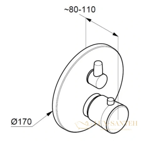 термостат kludi balance 528308775 для ванны, хром/черный матовый