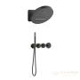 душевая система для душа термостатическая встраиваемая timo saona sx-2329/03sm, черный матовый