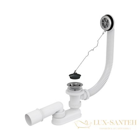 alcaplast сифон для ванны, хромированный длина 80 см a501-80