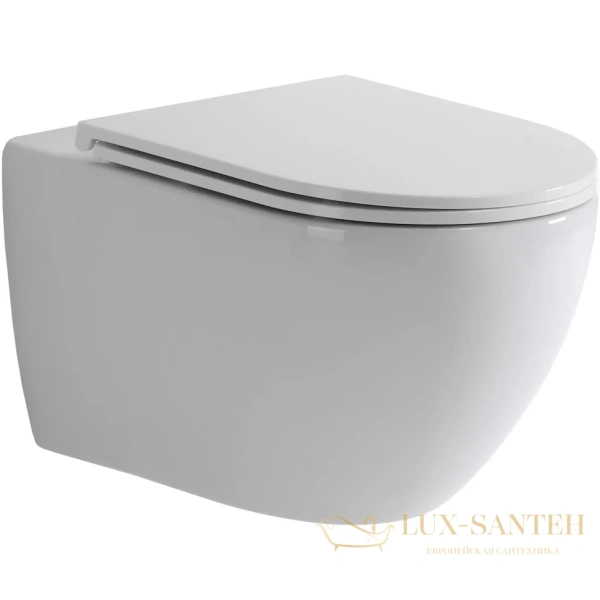 унитаз подвесной tecespring r, 9700998p, безободковый, смыв torando flush, быстросъемное сиденье slim с микролифтом белый глянцевый/хром