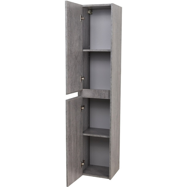 шкаф пенал belbagno kraft kraft-1600-2a-sc-cg-l 33 см l подвесной, cemento grigio