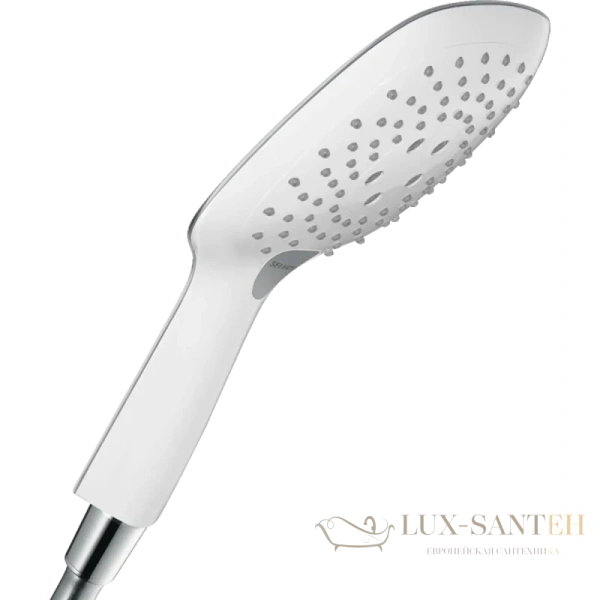 душевая лейка hansgrohe raindance select e 26551400 ecosmart, белый/хром