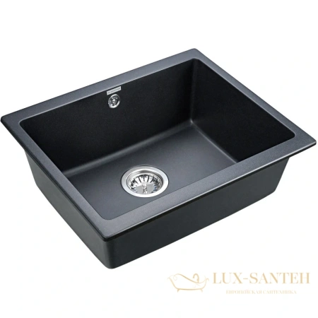 кухонная мойка paulmark gera pm205546-blm, черный металлик