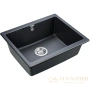 кухонная мойка paulmark gera pm205546-blm, черный металлик