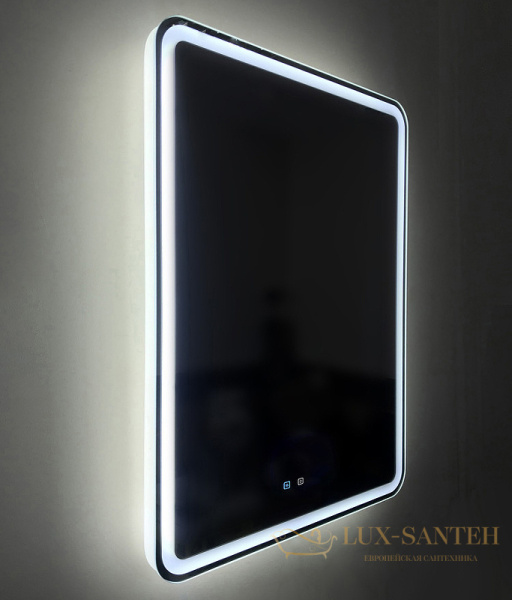 зеркало belbagno marino spc-mar-1000-800-led-tch-snd 100 см с подсветкой с голосовым управлением и подогревом, белый