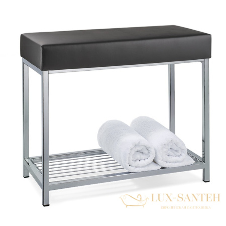 скамейка decor walther dw77 0505105 с полкой, хром/черный