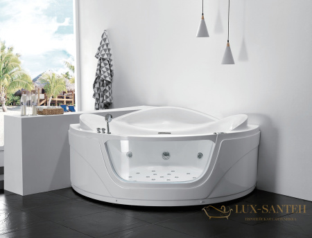 ванна акриловая гидромассажная gemy g9247 k, белый