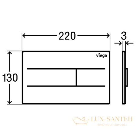 панель смыва viega prevista visign for more 201 773502 электронная, белый