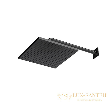 верхний душ 300 мм, almar velvet e044278.ab, без кронштейна, черный хром брашированный pvd