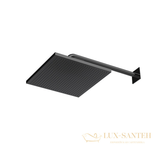 верхний душ 300 мм, almar velvet e044278.ab, без кронштейна, черный хром брашированный pvd