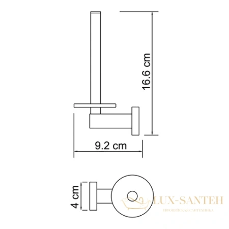 бумагодержатель wasserkraft lippe k-6597, хром