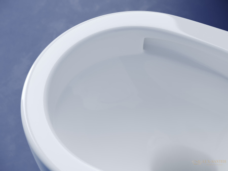 унитаз подвесной ceramica nova metropol cn4002t, смыв торнадо, безободковый, с сиденьем микролифт, белый  