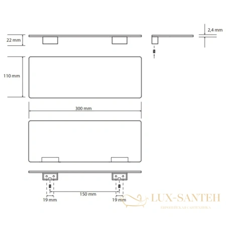полка bemeta organic 157102371, хром