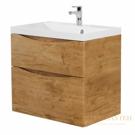 тумба под раковину belbagno marino marino-h60-700-2c-so-rn-p 70 см подвесная, rovere nature