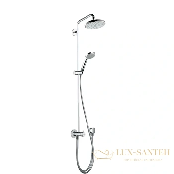 душевая система hansgrohe croma 220 showerpipe reno 27224000 поворотный держатель 400 мм, ½’