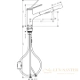 кухонный смеситель hansgrohe zesis m33 74800000 с выдвижным изливом