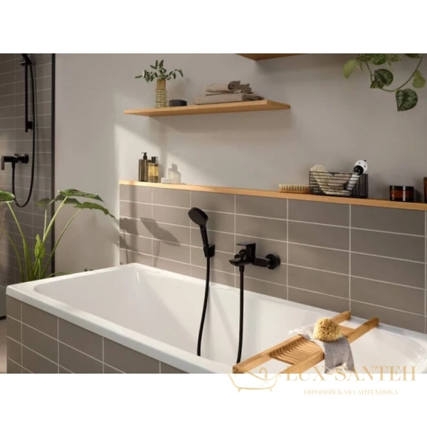 смеситель для ванны hansgrohe rebris 72450670, черный матовый