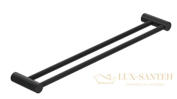 полотенцедержатель двойной 600 мм, kludi vela r, 5898839, черный матовый