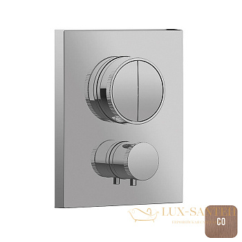 термостат для душа встраиваемый almar core, e176682.co, на 2 выхода, внешняя часть, медь брашированная pvd