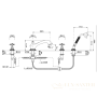 смеситель на борт ванны nicolazzi impero, 1204go36, 4 отверситя, излив 205 мм, с ручным душем, золото