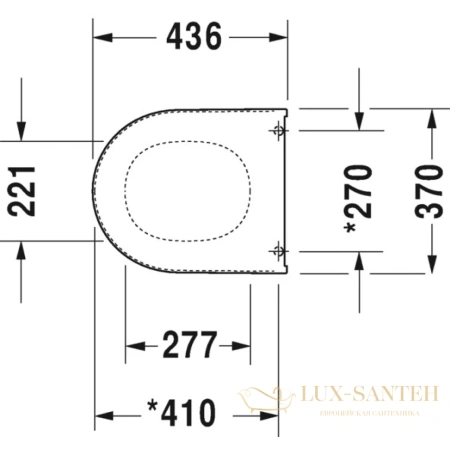 сиденье для унитаза стандартное duravit darling new 0069810000, белый/хром
