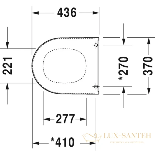 сиденье для унитаза стандартное duravit darling new 0069810000, белый/хром