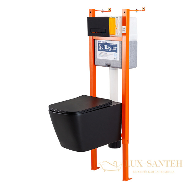 инсталляция belbagno bb004-40 expert для подвесного унитаза без клавиши смыва, оранжевый