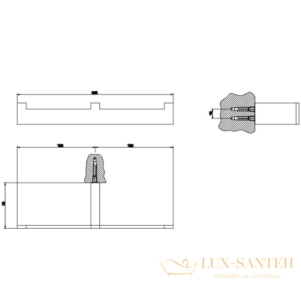 полотенцедержатель двойной gessi inverso accessories 20915.727, brass brushed pvd