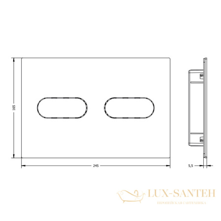 накладная панель смыва artceram inox 711.000.bm для унитаза, черный матовый