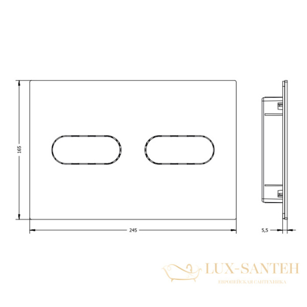 накладная панель смыва artceram inox 711.000.bg для унитаза, золото шлифованное