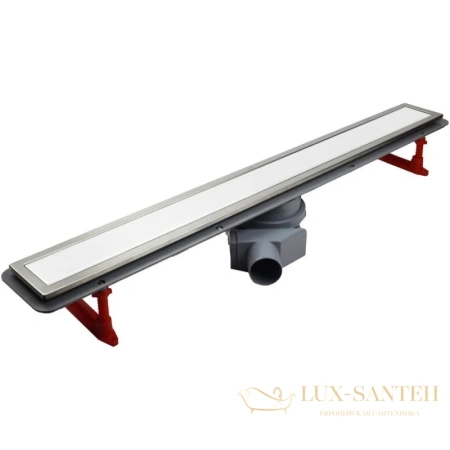 душевой канал bettoserb confluo premium white glass line 13000283 650 мм, матовый хром, матовый хром/белый глянец