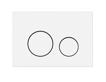 кнопка cersanit twins пластик белый матовый, 63526, цвет белый