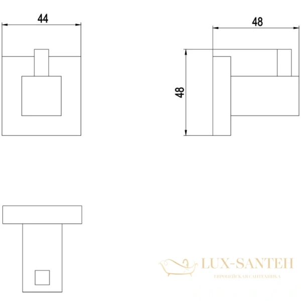 крючок timo selene 17011/17, золотой матовый