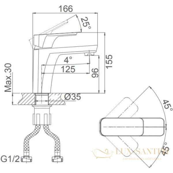 смеситель для раковины d&k berlin.technische da1432125, черный матовый