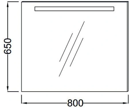 зеркало с подсветкой jacob delafon parallel 80x65 eb1413-nf